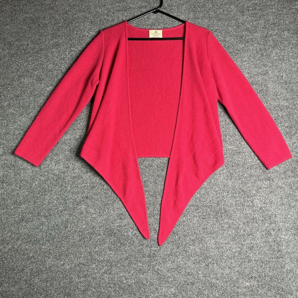 Spirit Of The Andes Open Front Cardigan Small 100% Baby Alpaca Peru Made Pink